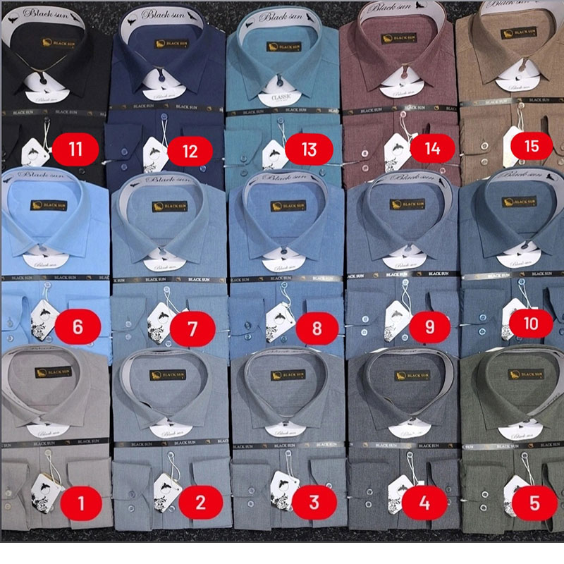 BS58-melange-all-colors.jpg مجموعه کامل رنگهای پیراهن مردانه ملانژ BS58 | بلک سان